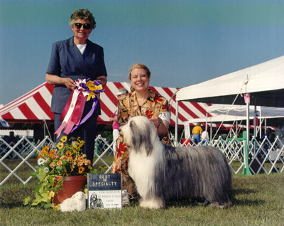 Maxine winning Best in Specialty Show at the Chicagoland Regional Specialty