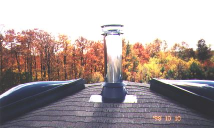 Finished roof and chimney