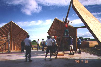 Pentagon panels raised.