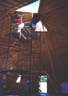 Lifting skylight panels